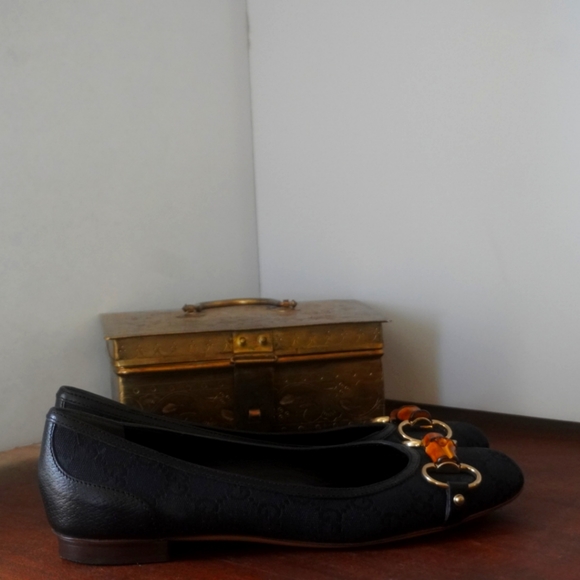 Gucci black ballet flats EUC Authentic Horse-bit Style - Picture 3 of 9
